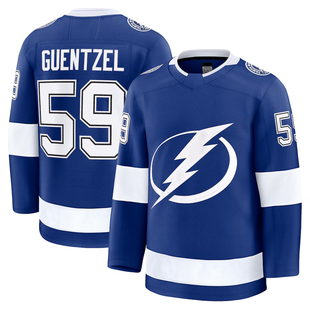 Seanshop TB.Lightning #59 Jake Guentzel Blue Home Premium Jerseys