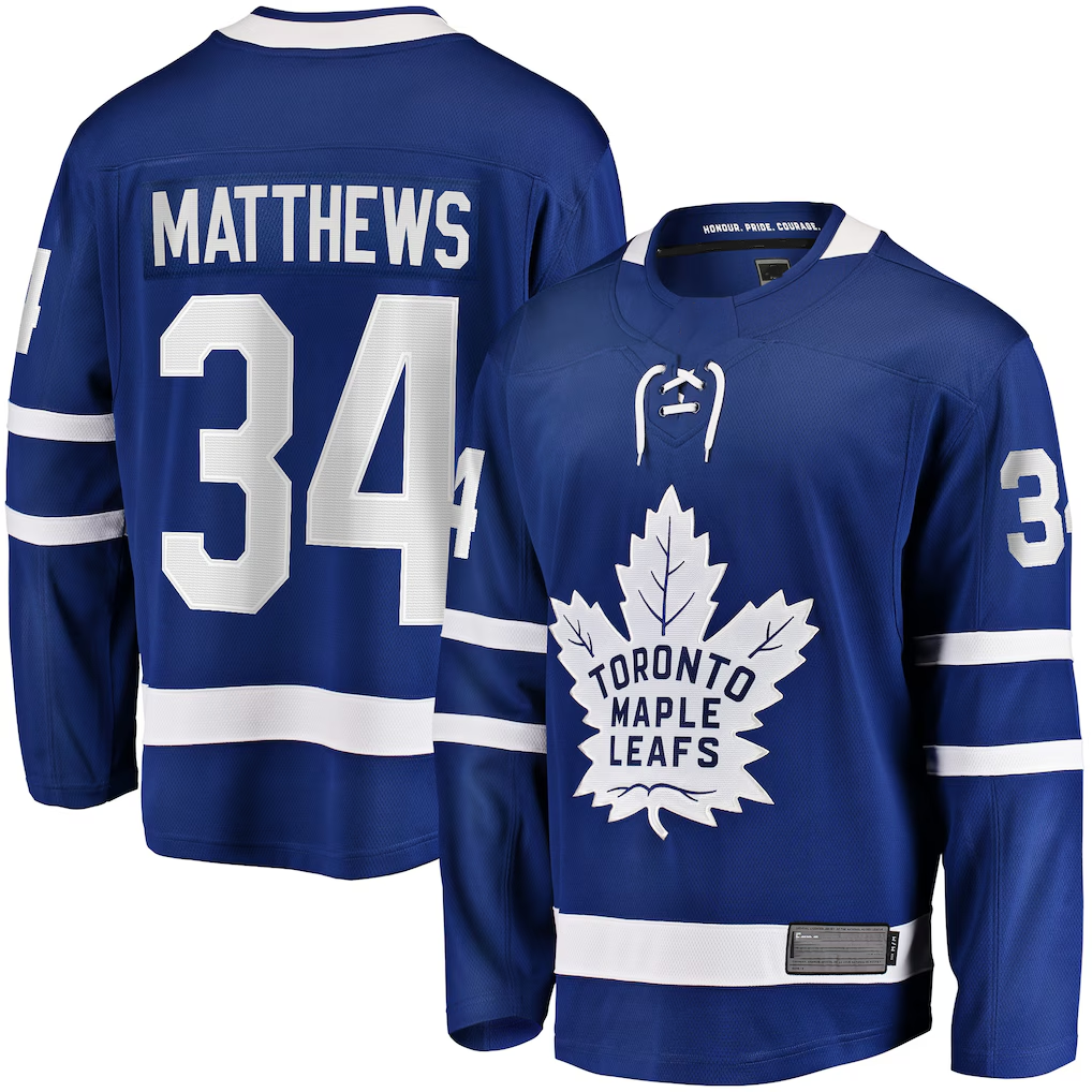 Seanshop TM.Leafs #34 Auston Matthews Blue Home Breakaway Jerseys