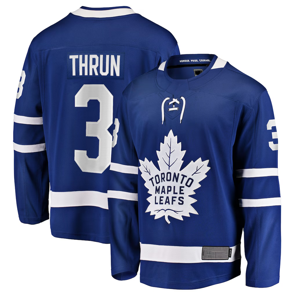 Seanshop TM.Leafs #3 Henry Thrun Blue Home Breakaway Jerseys