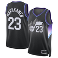 Seanshop U.Jazz #23 Lauri Markkanen Black 202425 Swingman Jerseys - Statement Edition