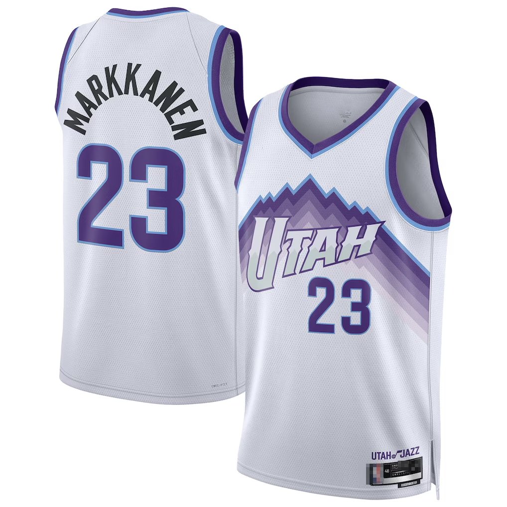 Seanshop U.Jazz #23 Lauri Markkanen White Swingman Jerseys - Association Edition