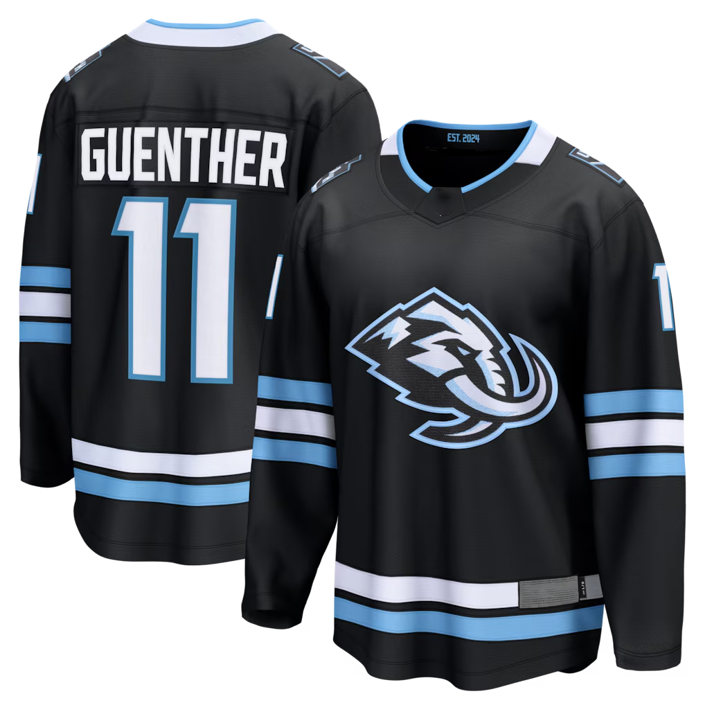 Seanshop U.Mammoth #11 Dylan Guenther Black Home Breakaway Player Jerseys