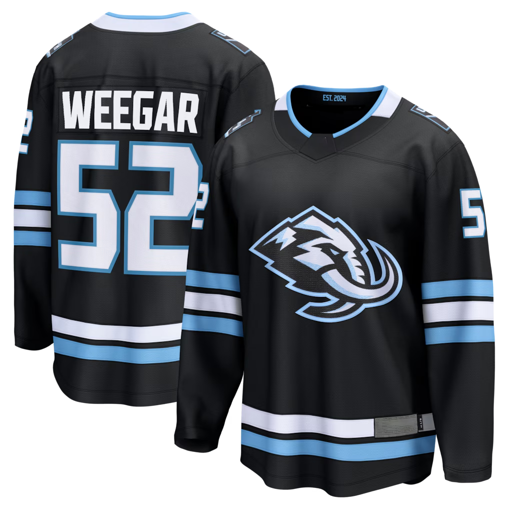 Seanshop U.Mammoth #52 MacKenzie Weegar Black Home Breakaway Jerseys