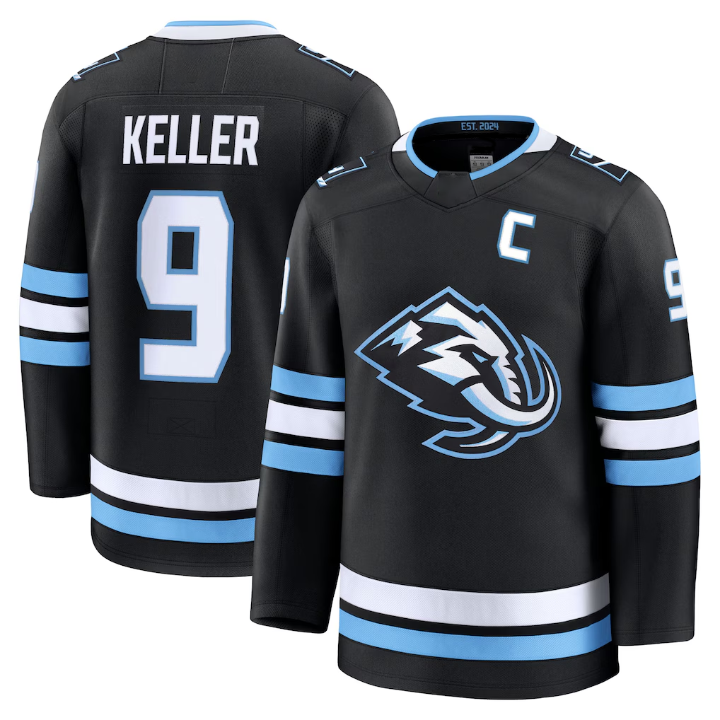 Seanshop U.Mammoth #9 Clayton Keller Black Home Premium Player Jerseys