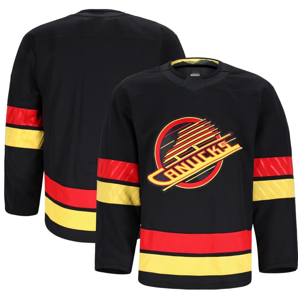 Seanshop V.Canucks Black Alternate Authentic Pro Jerseys