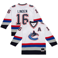 Seanshop V.Canucks #16 Trevor Linden White 2003-04 Power Play Jerseys