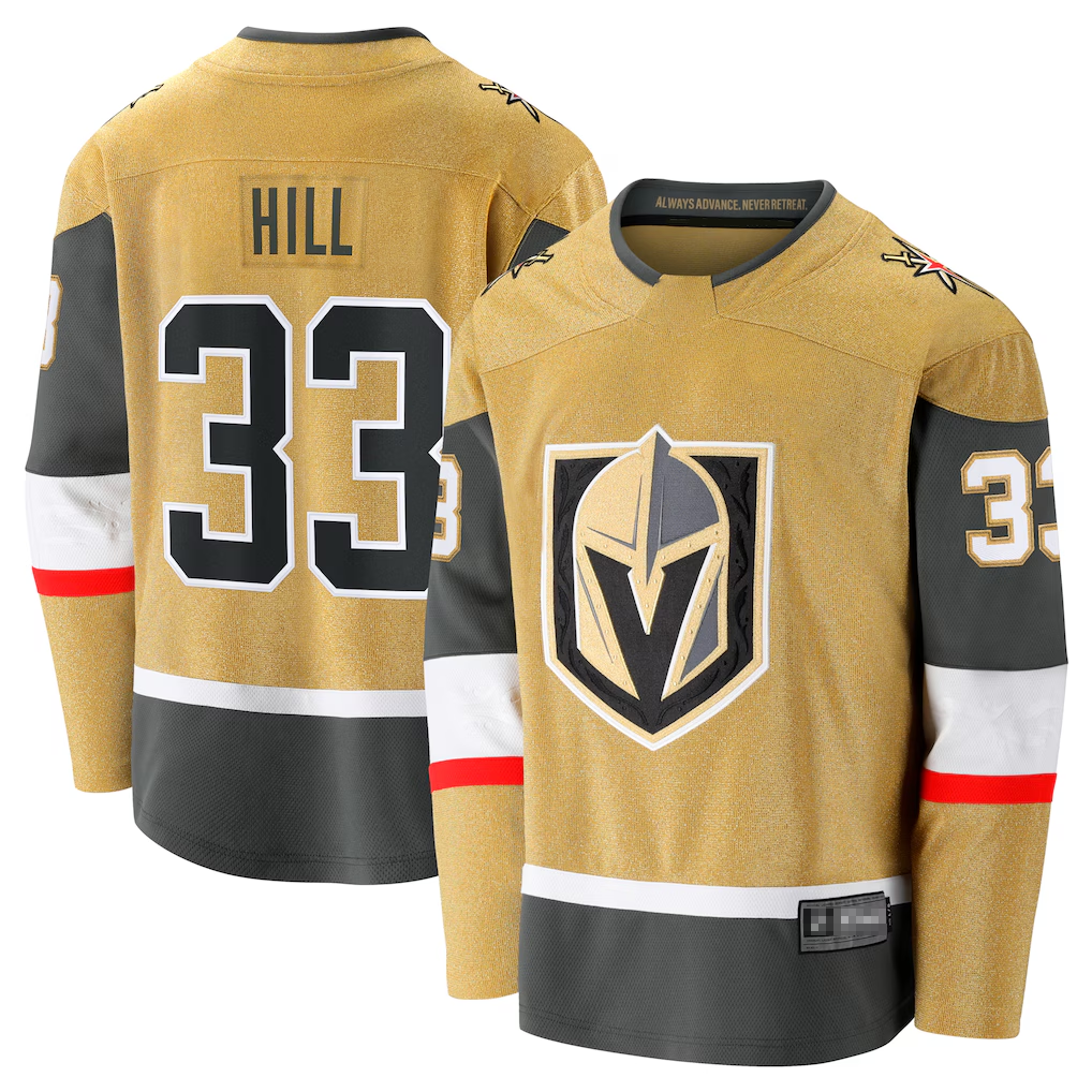 Seanshop VG.Knights #33 Adin Hill Gold Home Breakaway Jerseys