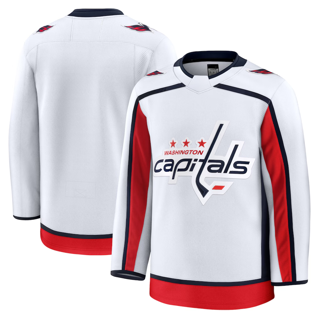 Seanshop W.Capitals White Away Premium Jerseys