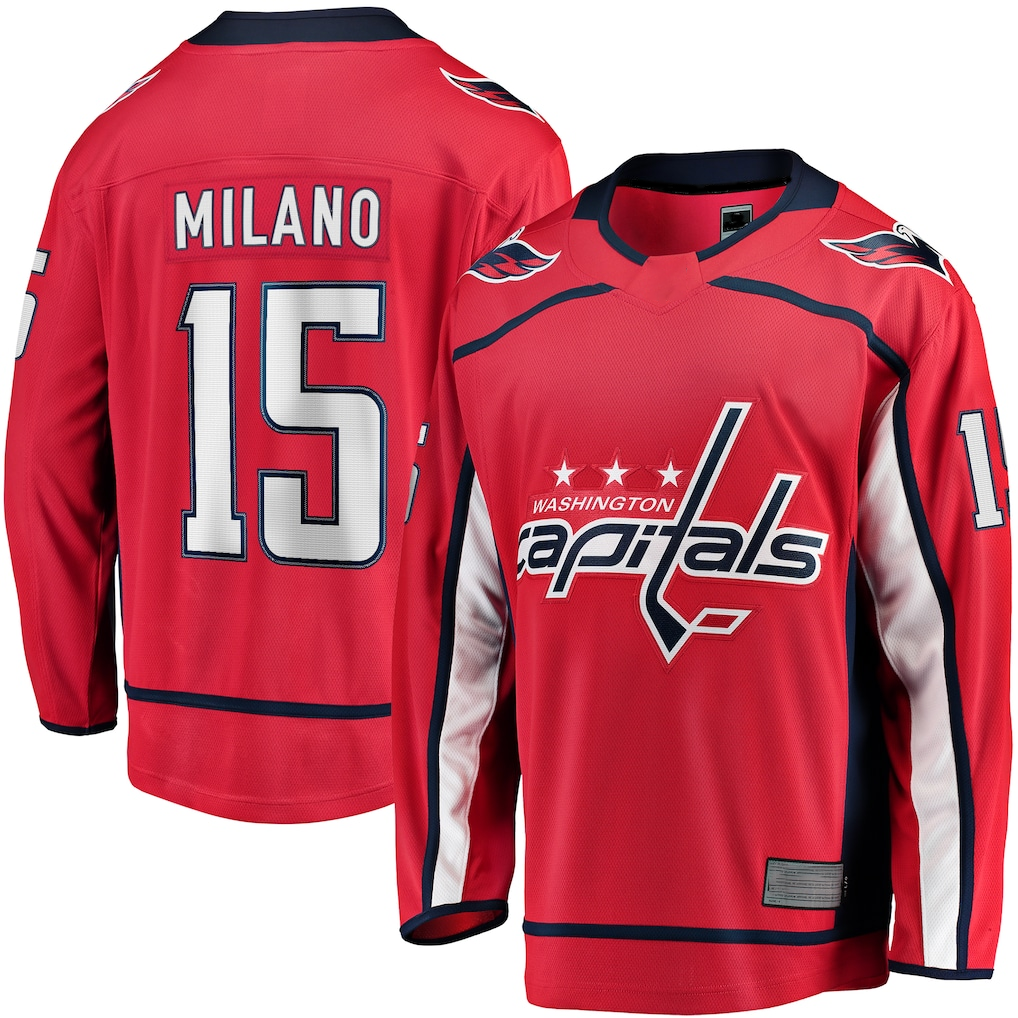 Seanshop W.Capitals #15 Sonny Milano Red Home Breakaway Jerseys