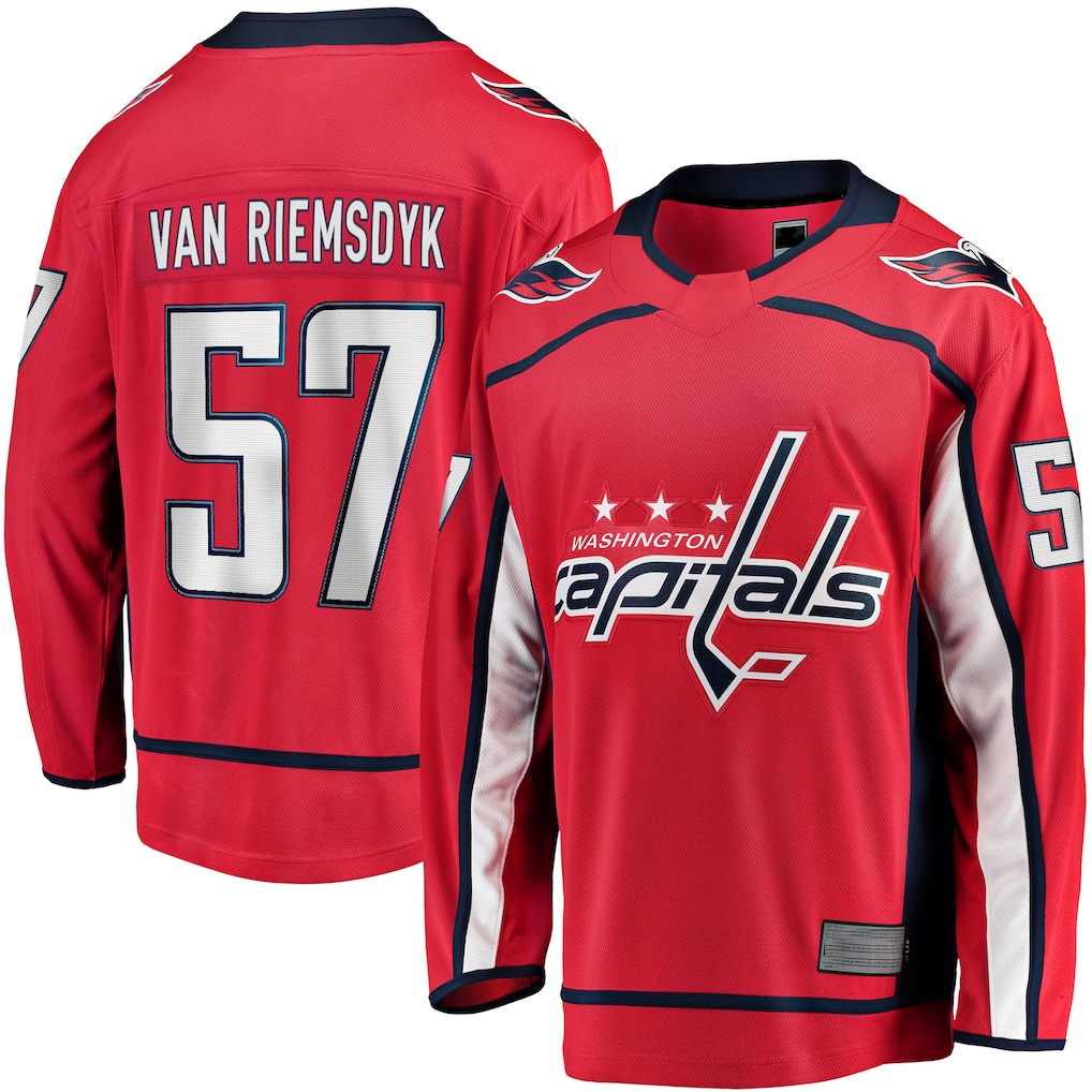 Seanshop W.Capitals #57 Trevor van Riemsdyk Red Home Breakaway Jerseys