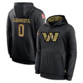 Seanshop W.Commanders #0 Mike Sainristil Player Black Salute to Service Performance Pullover Hoodies Home Game Stitched Jerseys