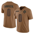 Seanshop W.Commanders #0 Mike Sainristil Player Brown Limited Salute To Service Home Game Stitched Jerseys