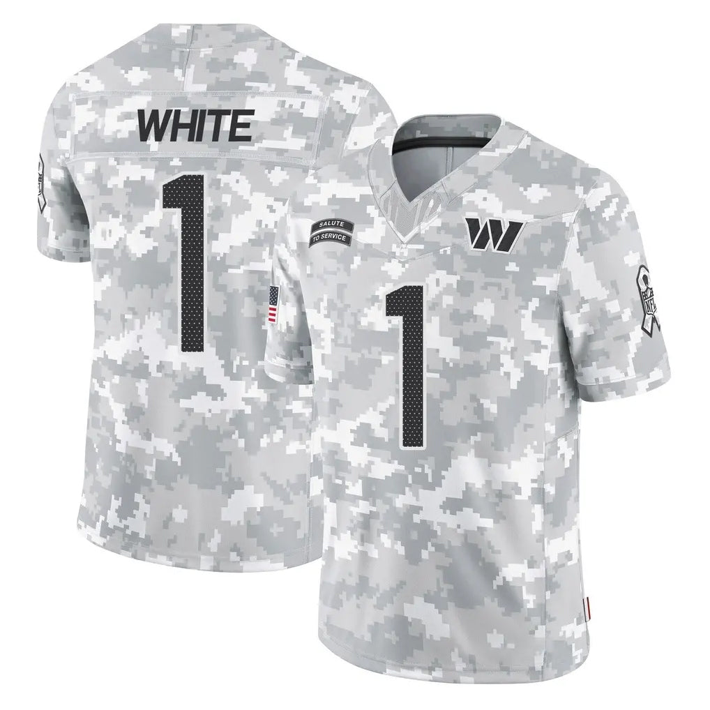 Seanshop W.Commanders #1 Rachaad White Player Arctic Camo Limited Salute To Service Home Game Stitched Jerseys