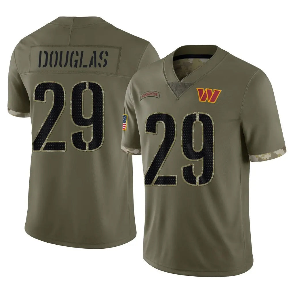 Seanshop W.Commanders #29 Rasul Douglas Player Olive Salute To Service Limited Home Game Stitched Jerseys