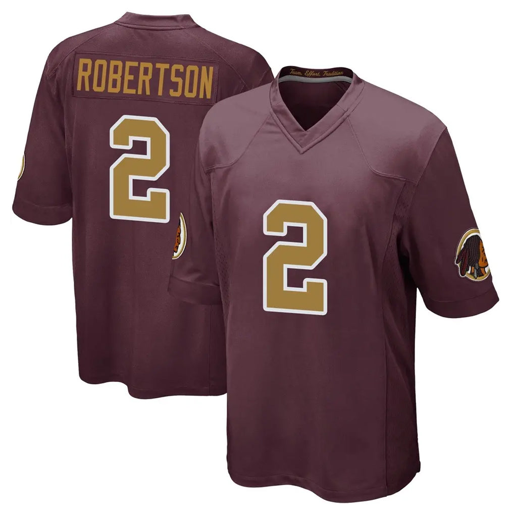 Seanshop W.Commanders #2 Amik Robertson Player Burgundy Alternate Home Game Stitched Jerseys