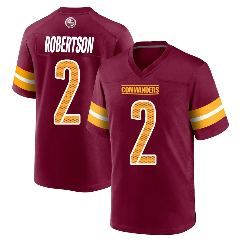 Seanshop W.Commanders #2 Amik Robertson Player Burgundy Home Game Stitched Jerseys