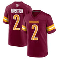 Seanshop W.Commanders #2 Amik Robertson Player Burgundy Home Game Stitched Jerseys