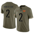 Seanshop W.Commanders #2 Amik Robertson Player Olive Salute To Service Limited Home Game Stitched Jerseys