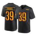 Seanshop W.Commanders #39 Jeremy Reaves Player Black Home Game Stitched Jerseys