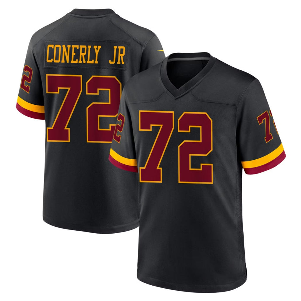 Seanshop W.Commanders #72 Josh Conerly Jr. Player Black Limited Home Game Stitched Jerseys