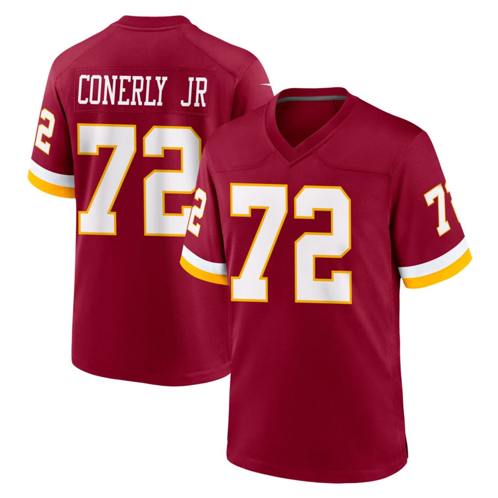 Seanshop W.Commanders #72 Josh Conerly Jr. Player Burgundy Game Home Stitched Jerseys
