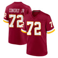 Seanshop W.Commanders #72 Josh Conerly Jr. Player Burgundy Game Home Stitched Jerseys