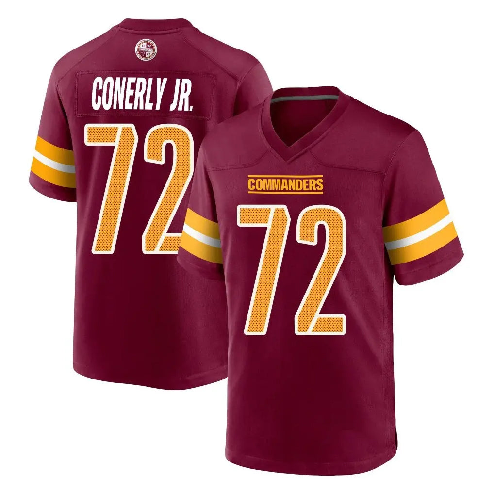 Seanshop W.Commanders #72 Josh Conerly Jr. Player Burgundy Home Game Stitched Jerseys