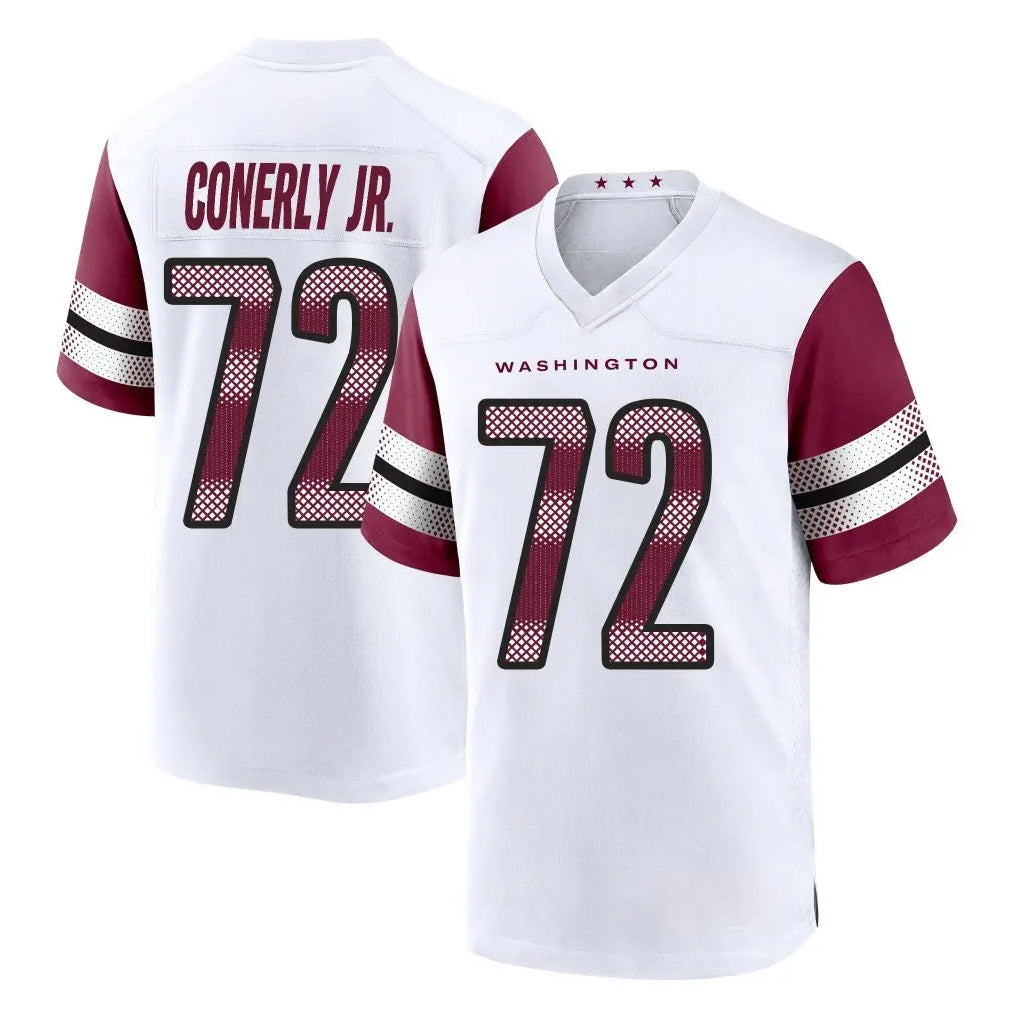 Seanshop W.Commanders #72 Josh Conerly Jr. Player White Game Home Stitched Jerseys