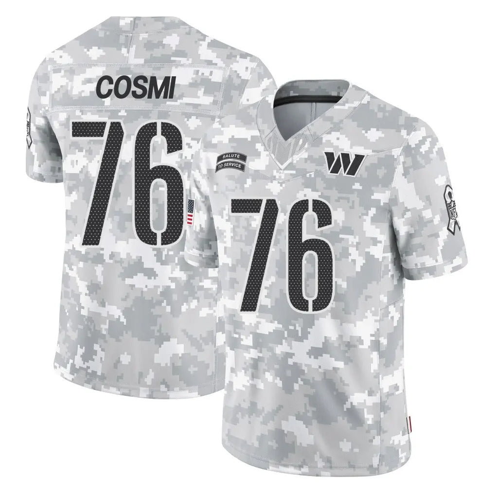 Seanshop W.Commanders #76 Sam Cosmi Player Arctic Camo Limited Salute To Service Home Game Stitched Jerseys