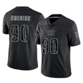 Seanshop W.Commanders #90 Charles Omenihu Player Black Limited Reflective Home Game Stitched Jerseys
