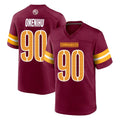 Seanshop W.Commanders #90 Charles Omenihu Player Burgundy Home Game Stitched Jerseys