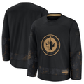 Seanshop W.Jets Black 2024 Military Appreciation Practice Jerseys