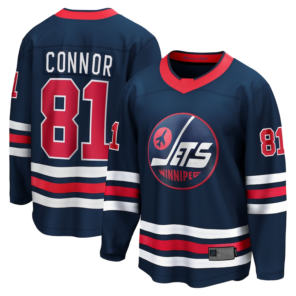 Seanshop W.Jets #81 Kyle Connor Navy Alternate Breakaway Jerseys