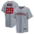 Seanshop  W.Nationals #29 James Wood Player Gray Road Replica Stitched Jerseys