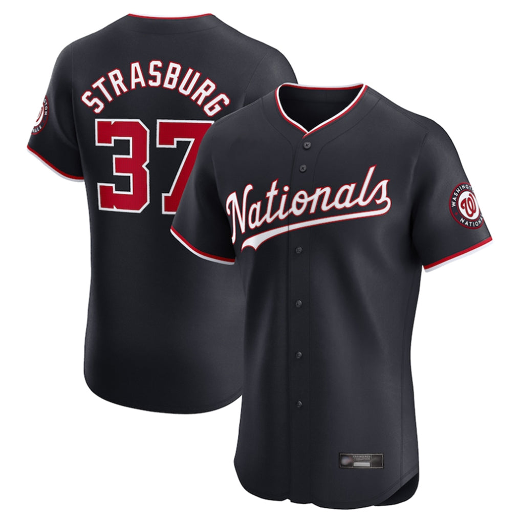 Seanshop  W.Nationals #37 Stephen Strasburg Player Navy Elite Stitched Jerseys