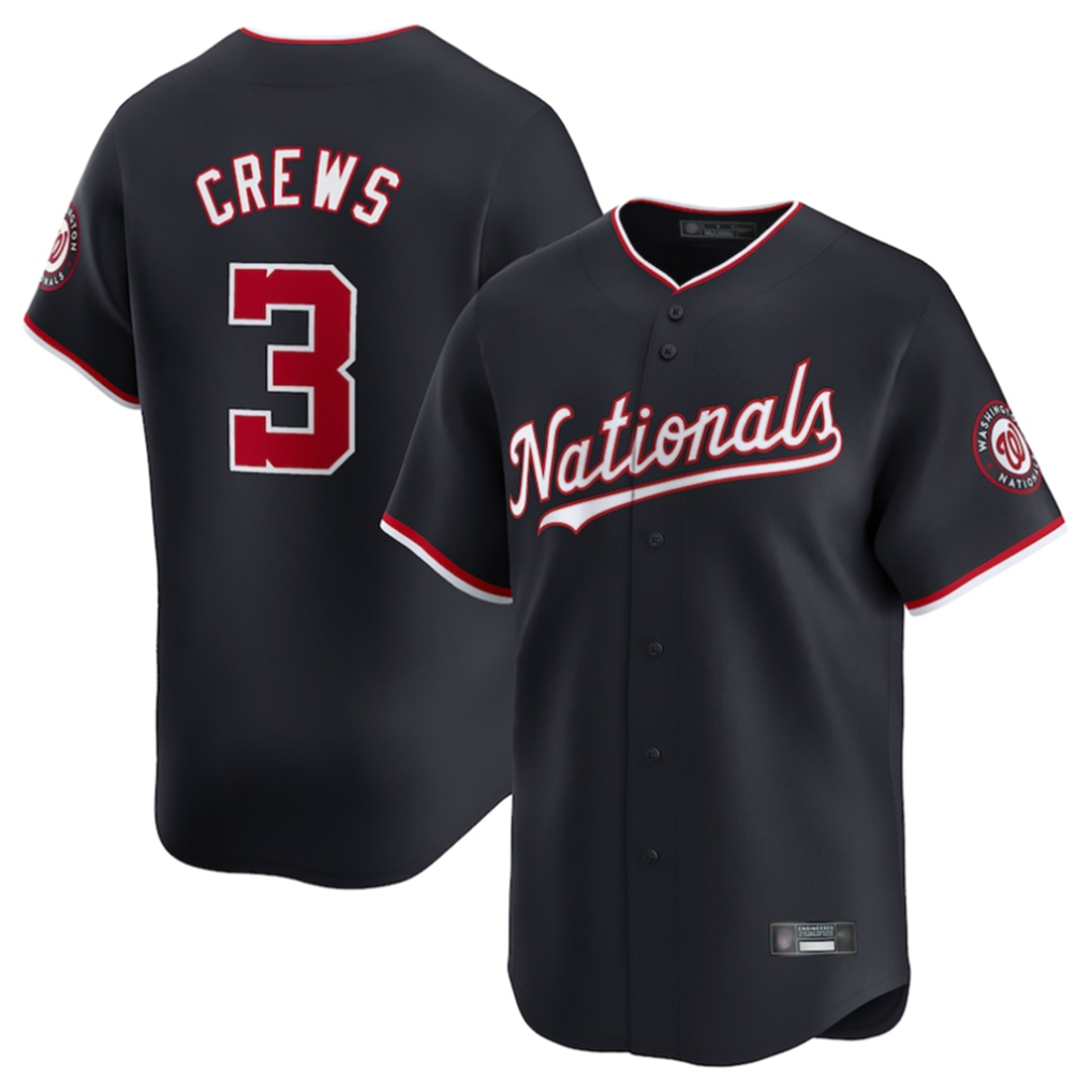 Seanshop  W.Nationals #3 Dylan Crews Player Navy Limited Stitched Jerseys
