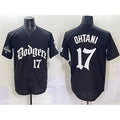 seanshop Los Angeles Dodgers #17 Shohei Ohtani Black  2025 LA Gothic Style With 2024 World Series Champions Patch Vapor Premier Limited Stitched Jersey