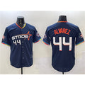 seanshop Houston Astros #44 Yordan Alvarez Navy  2025 City Connect With Texas Patch Limited Stitched Jersey