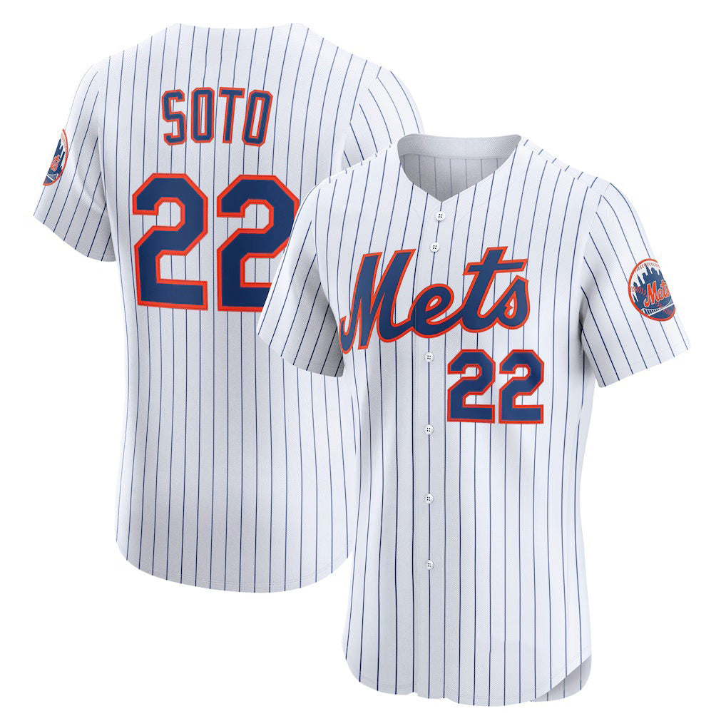 seanshop  New York Mets #22 Juan Soto White  Home Elite Jersey