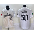 seanshop Los Angeles Dodgers #50 Mookie Betts White  Mexico 2025 LA Gothic Style With Fernando Patch Vapor Premier Limited Stitched Jersey