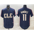 seanshop  Cleveland Guardians #11 Jose Ramirez Navy  2024 City Connect Limited Stitched Jersey