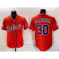 seanshop Detroit Tigers #30 Kerry Carpenter Orange  With Patch Vapor Premier Limited Stitched Jersey