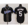seanshop Los Angeles Dodgers #5 Freddie Freeman Black  Cool Base With Patch Stitched Jersey
