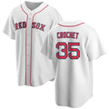 seanshop Boston Red Sox #35 Garrett Crochet White  2024 Cool Base Stitched Jersey