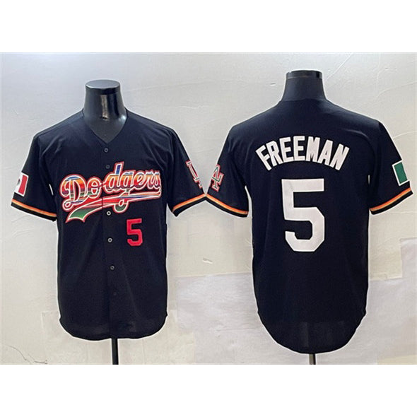 seanshop Los Angeles Dodgers #5 Freddie Freeman Black  Mexico Limited Stitched Jersey