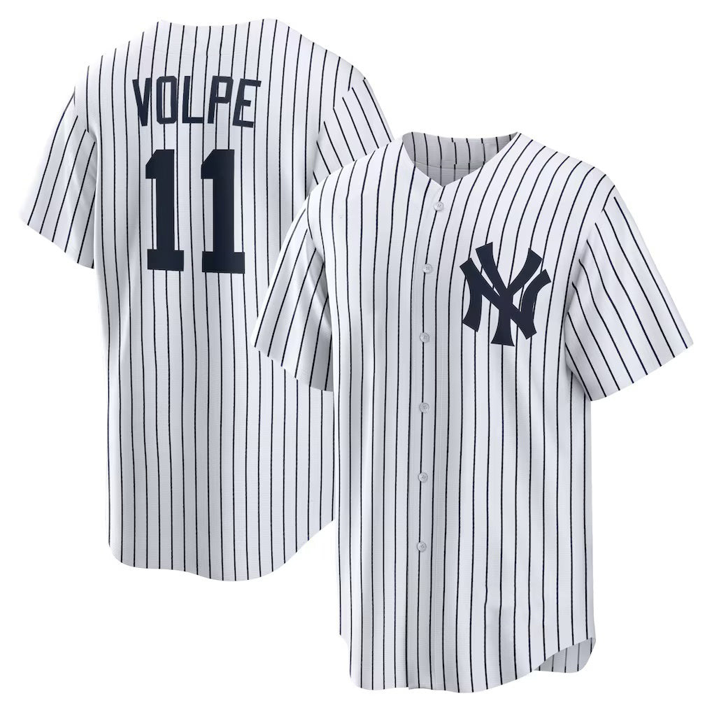 seanshop  New York Yankees #11 Anthony Volpe White  Home Replica Player Jersey