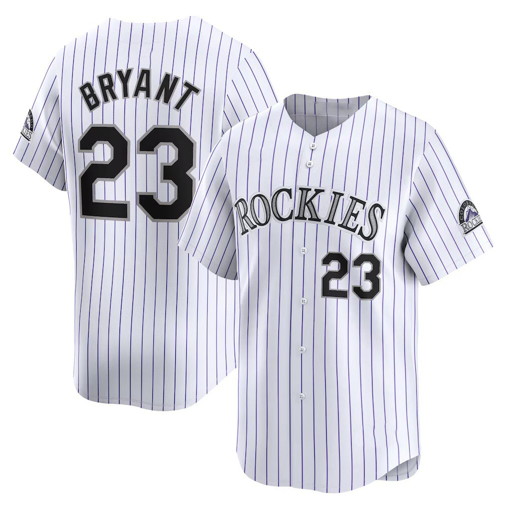seanshop  Colorado Rockies #23 Kris Bryant White  Home Limited Player Jersey