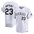 seanshop  Colorado Rockies #23 Kris Bryant White-Purple  Replica Player Jersey
