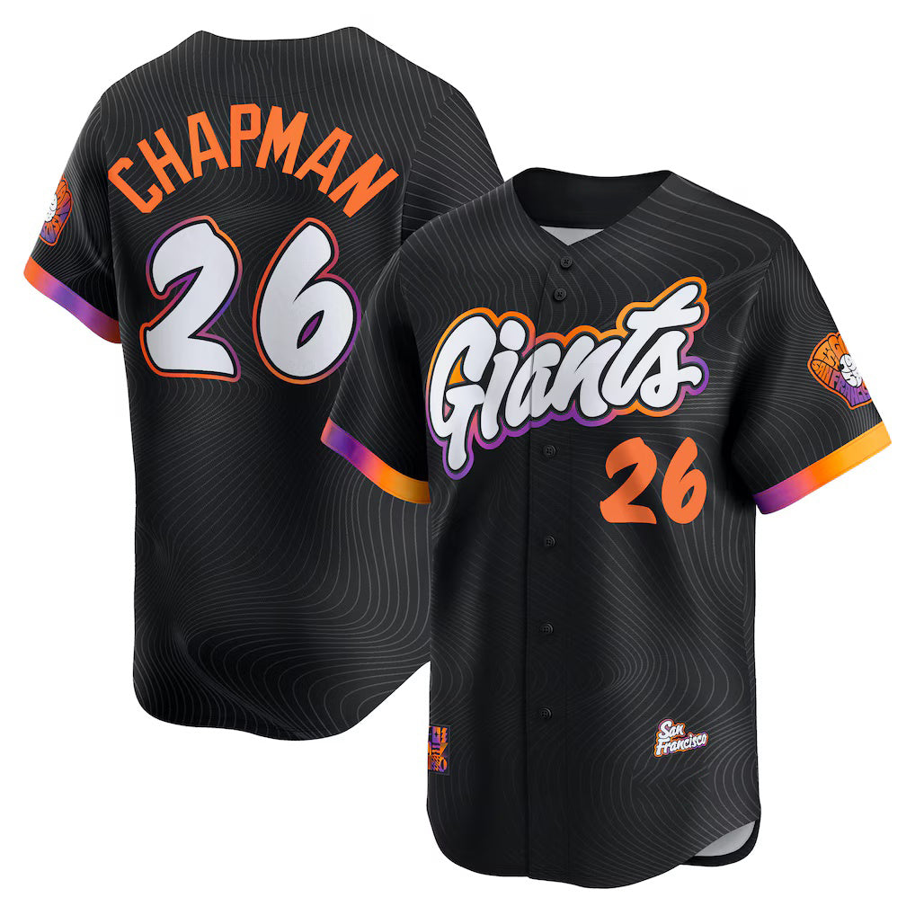 seanshop  San Francisco Giants #26 Matt Chapman Black  Anthracite 2025 City Connect Limited Jersey
