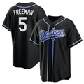 seanshop Los Angeles Dodgers #5 Freddie Freeman Black  Lights Out Limited Stitched Jersey